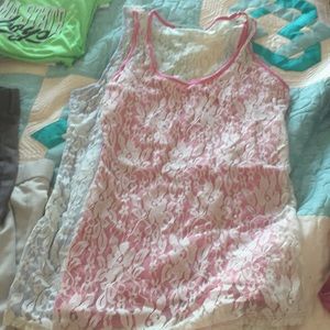 Maurice’s pink small, blue medium